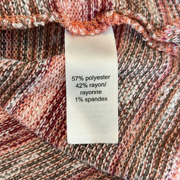 MAURICES Striped Sweater Hoodie Pink Shades Size Medium - Picture 6 of 7